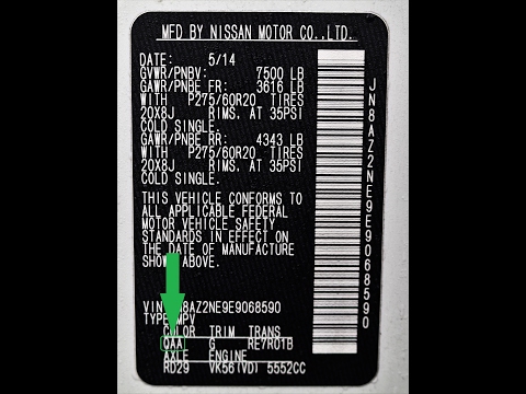 How to Find Your INFINITI Paint Code