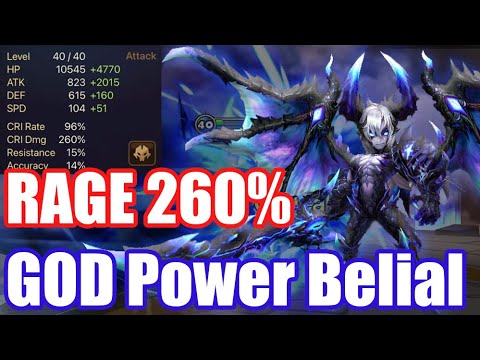 【Summoners War RTA】RAGE 260% & ATK +2000 over Belial, The most powerful weapon is completed!!!