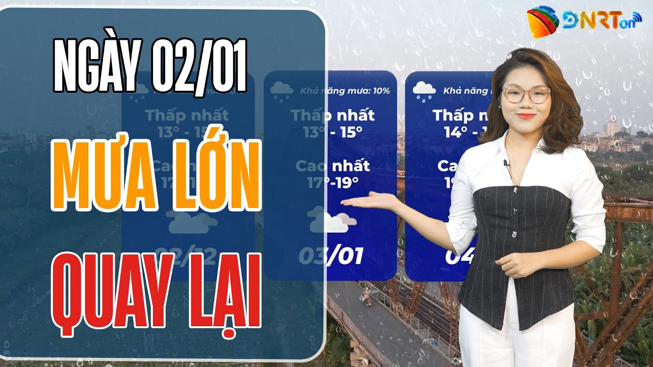 Dự Báo Thời Tiết 02/01 | Miền Trung mưa lớn quay lại