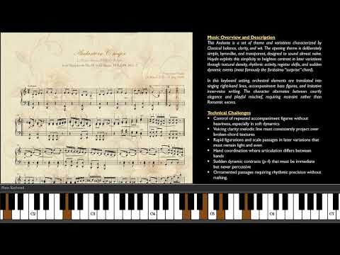 Haydn — Andante in C major (from 12 Short Pieces), Hob.XVI-9 | Piano Sheet Music Tutorial