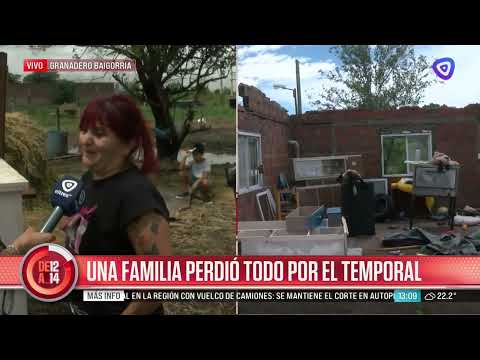 El temporal les voló el techo