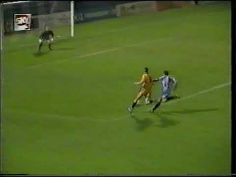 Mark Sale with a shot after a good run in a 2-2 draw at Hartlepool in Aug 1996