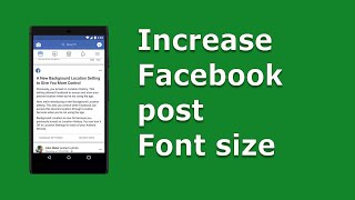 How to change Facebook post font size in android devices