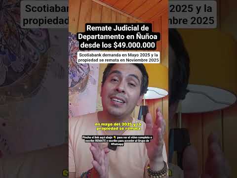 Remate de Departamento en Ñuñoa desde los $49.000.000