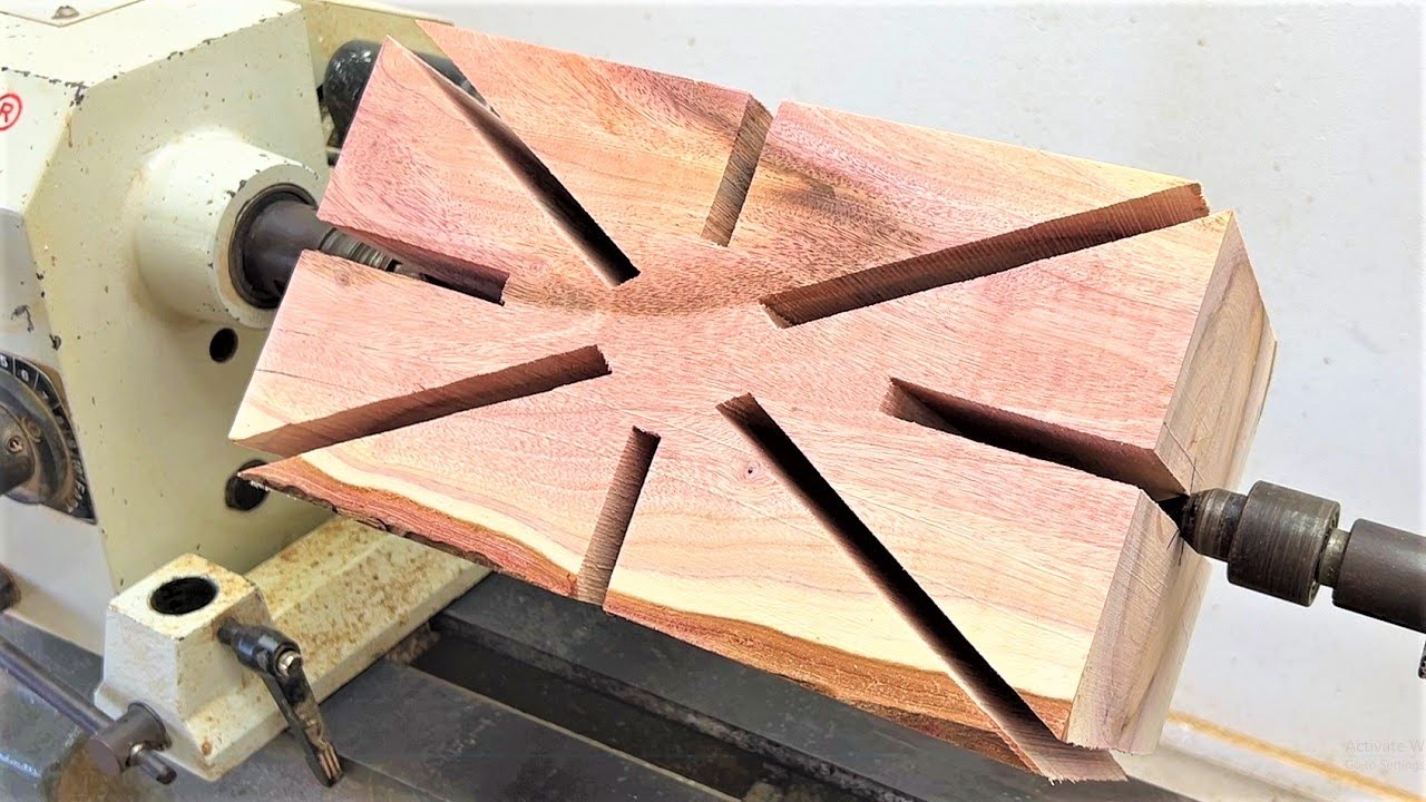 Woodturning - The Craftsman Is Always Creative In His Work To Create Extremely Beautiful Products.