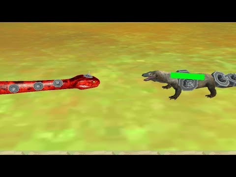 titanoboa vs comodo dragon - animal revolt battle simulator