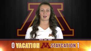 preview picture of video 'Gopher Volleyball This or That: Vacation or Staycation'