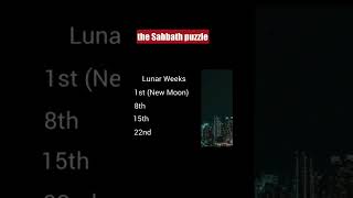 There are four Sabbaths in a Lunar Month