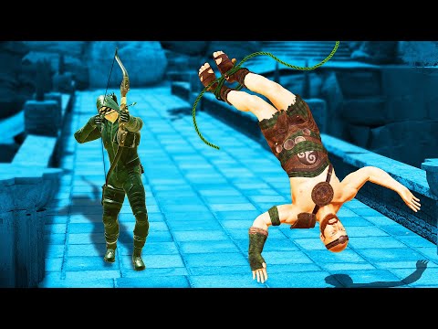 Using Overpowered GREEN ARROW Powers to Destroy my Enemies... (Blade and Sorcery Mods)