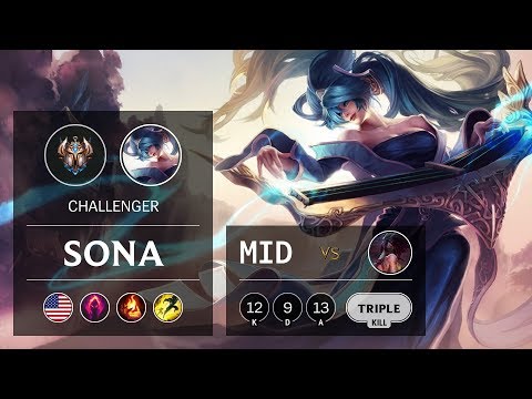 Sona Mid vs Akali - NA Challenger Patch 10.2