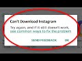 Fix Can't Download Instagram Error On Google Playstore Android & Ios || Fix Can't Download App Error