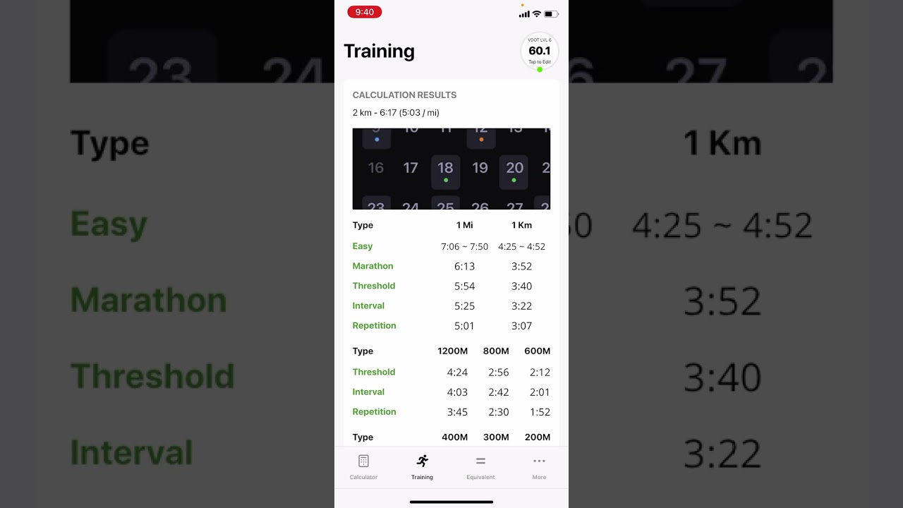 How to use VDOT Calculator