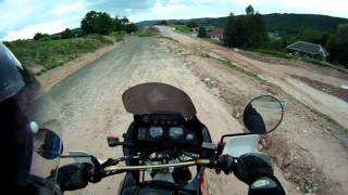 preview picture of video '[GoPro HD] On the B19 road construction at Schmalkalden with my ´92 Honda XRV 750 Africa Twin'
