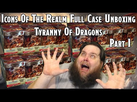 Opening A Full Booster Case Of Icons Of The Realms Tyranny Of Dragons Miniatures -- Part 1 | D&D 5e