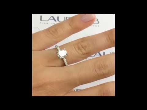 1.5 carat Cushion Cut Diamond Engagement Ring