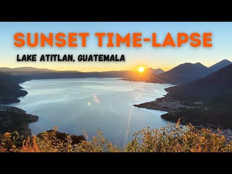 Time-Lapse Sunset Lago Atitlan Guatemala