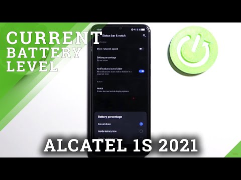 How to Show Battery Percentage in Status Bar in ALCATEL 1S 2021 – Battery Settings