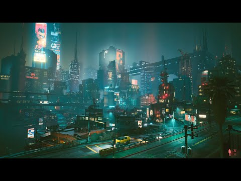 Cyberpunk 2077 Ambience - Judy's Rooftop pt. 2 (HD) (Stryker Mojo's Ambience)