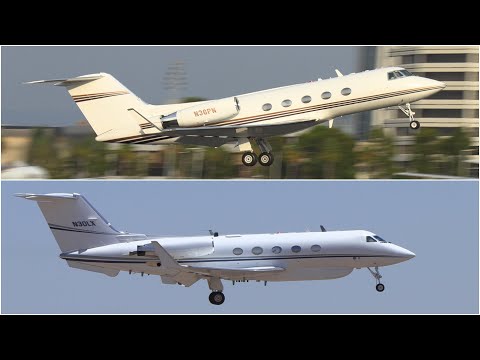 Loud Gulfstream II & Gulfstream III Takeoff - N36PN & N30LX