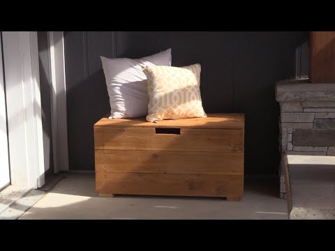 Outdoor Storage Bench Build with Plans