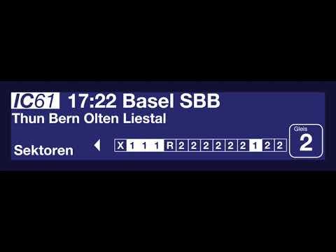 BLS/SBB Ansage - Spiez, Einfahrt des IC61 nach Bern, Olten, Basel SBB (D, E)