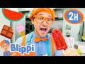 Blippi Visits Mom And Pop Popsicles 2 HOURS OF BLIPPI Educational Videos For Kids Blippi Toys