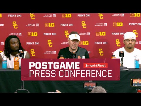 USC Football vs No. 15 Michigan Postgame Press Conference | Trojans win 31-13