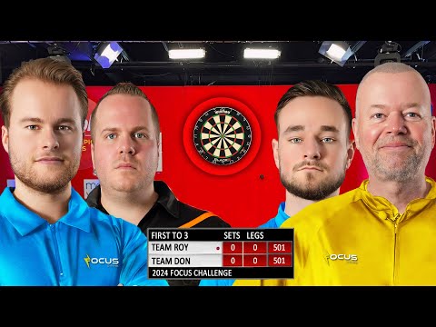 Roy & Dirk vs Don & Barney - First to 3 Sets 🎯 (Focus Drink Darts Challenge)