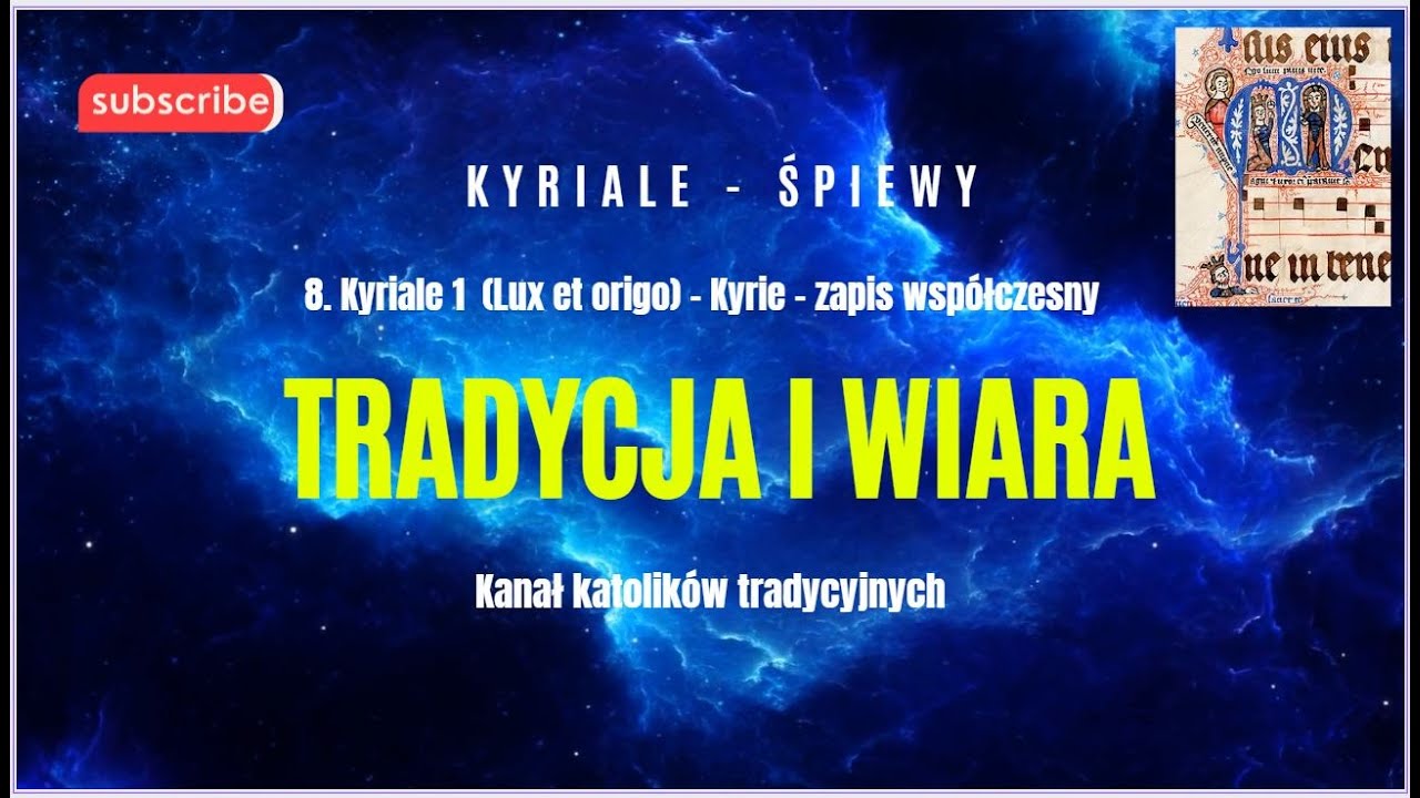8) Kyriale I (Lux et origo) - Kyrie - notacja współczesna