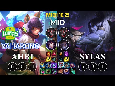JAG Yaharong Ahri vs Sylas Mid - KR Patch 10.25