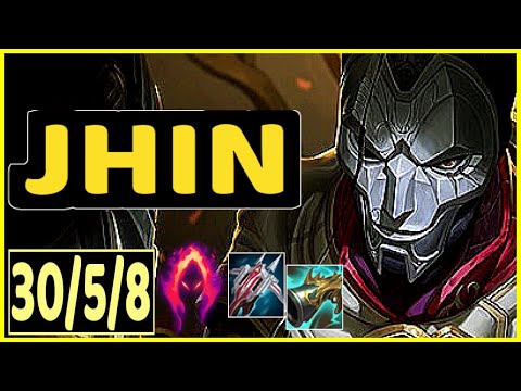 JHIN VS MISS FORTUNE - 30/5/8 KDA ADC GAMEPLAY