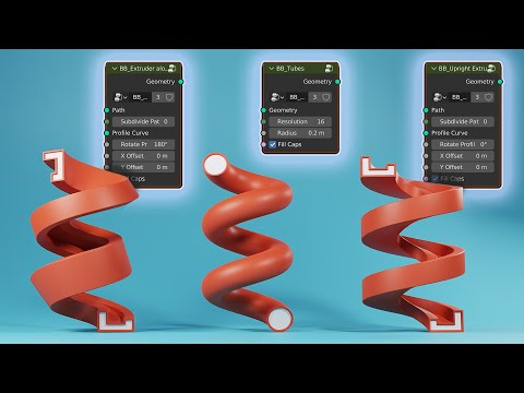 3 Extrude Along Path Geometry Nodes in Blender