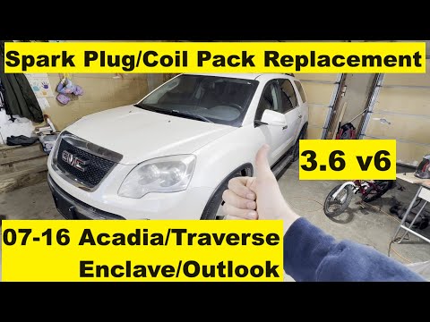 Spark Plugs and Coil Pack Replacement GMC Acadia 07 08 09 10 11 12 13 14 15 16 2013 2014 2015 2016