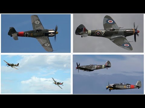 4Kᵁᴴᴰ FOCKE-WULF FW 190 CHASING A SPITFIRE - REAL PLANES, NO MODELS!