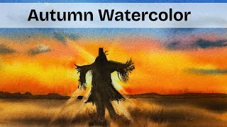Easy Autumn Watercolor Painting for Beginners