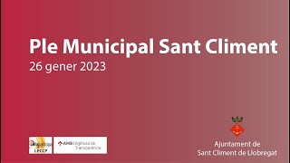Ple Municipal Ordinari, 26 de gener de 2023