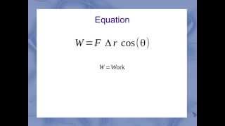 Work: by a constant force