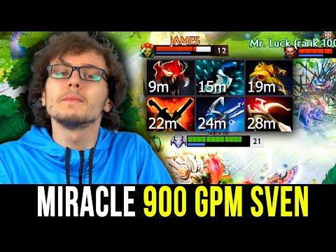 Miracle- [Sven] Farming machine 900 gpm 1k xpm in 30 minutes Dota 2 Highlights