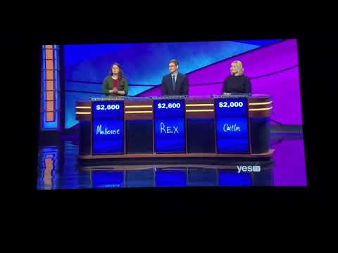 Jeopardy, Mackenzie Jones Day 2 - 1st Daily Double (2/18/20)