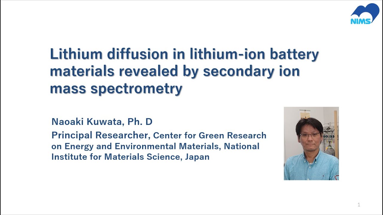 SIMS - Lithium Diffusion in Li-Ion Battery Materials Revealed - Webinar