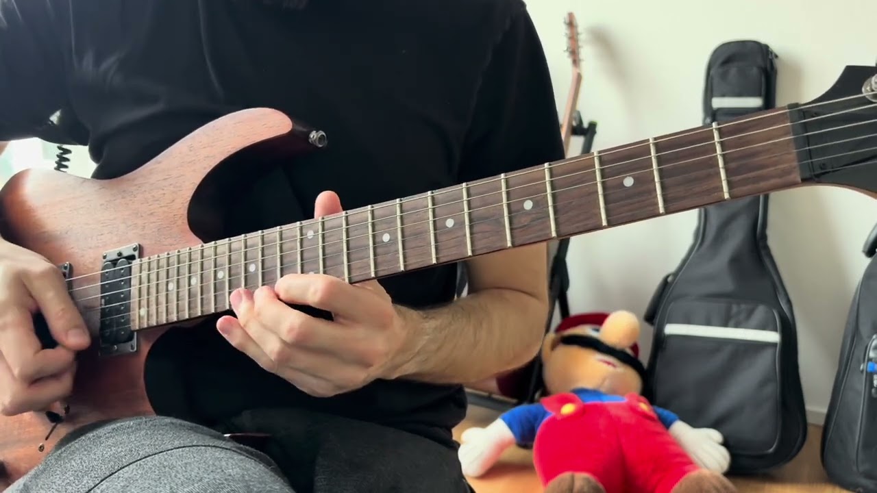 Roberto Barlocci playing a distorted metal guitar cover of Backstreet Boys' Everybody
