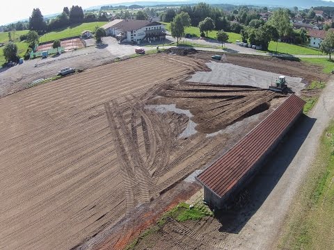 Tiefbauarbeiten am Sportplatz Bernbeuren