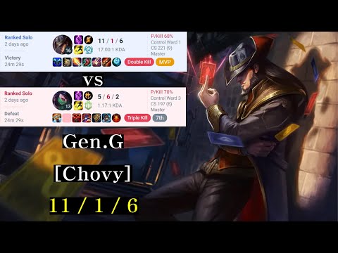 Gen.G [Chovy] MID [Twisted Fate VS Akali] (KR Challenger Game)