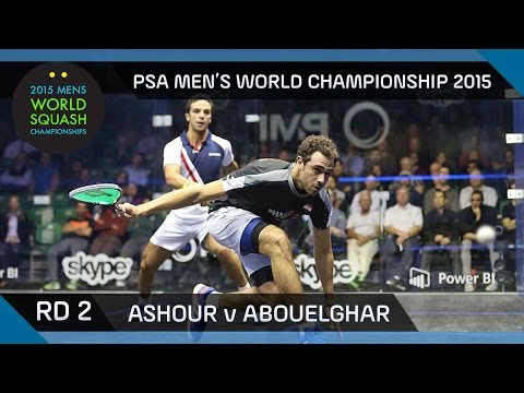 Squash: 2015 PSA Men's World Championship Rd 2 Highlights: Ashour v Abouelghar
