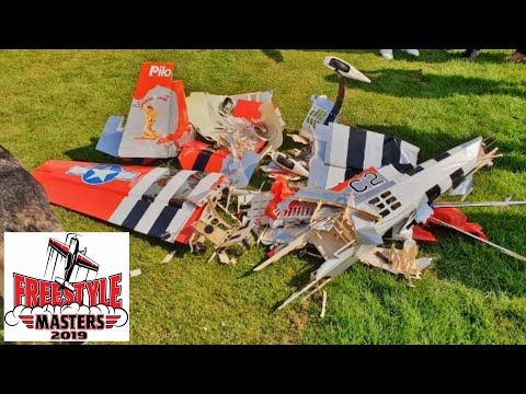 RC PLANE CRASH - TOTAL DESTRUCTION - TAIL PLANE SEPARATES IN FLAT OUT "SONNY BLENDER" FSM UK - 2019