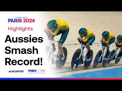 Australia Set a NEW WORLD RECORD For Men's Team Pursuit Track Cycling 🤯 | #Paris2024