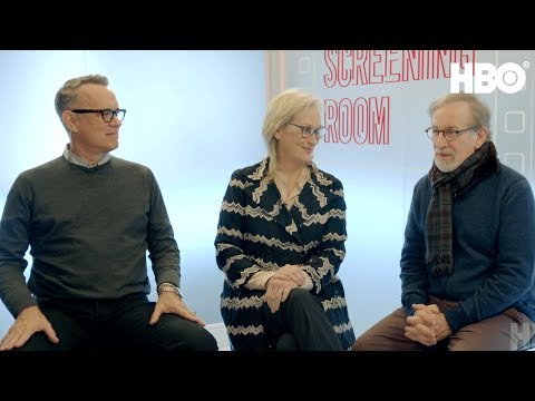 Thumbnail of the video: Steven Spielberg, Tom Hanks & Meryl Streep on The Post (2017 Movie) | HBO