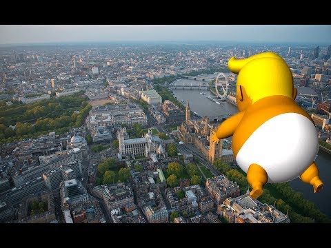 BREAKING News July 2018 ISLAMIC London Mayor Sadiq Khan Approves Trump Baby Blimp on Trump Visit Video