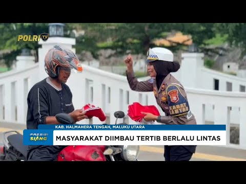 POLRES HALTENG BAGIKAN BENDERA KEPADA PENGENDARA SAMBUT HUT RI KE-80