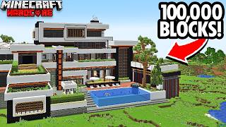I Built the World’s Largest MANSION in Minecraft Hardcore